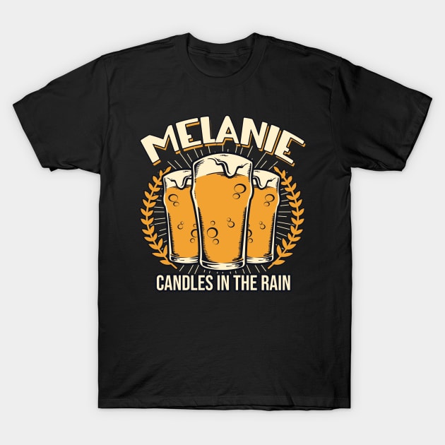 Malanie Candles in the rain T-Shirt by Billybenn